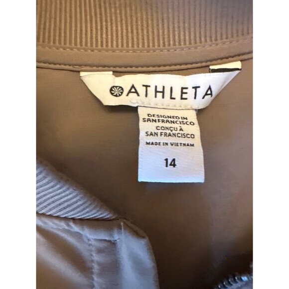 Athleta Womens Taupe Sleeveless Romper Size 14 Workout - Picture 2 of 3